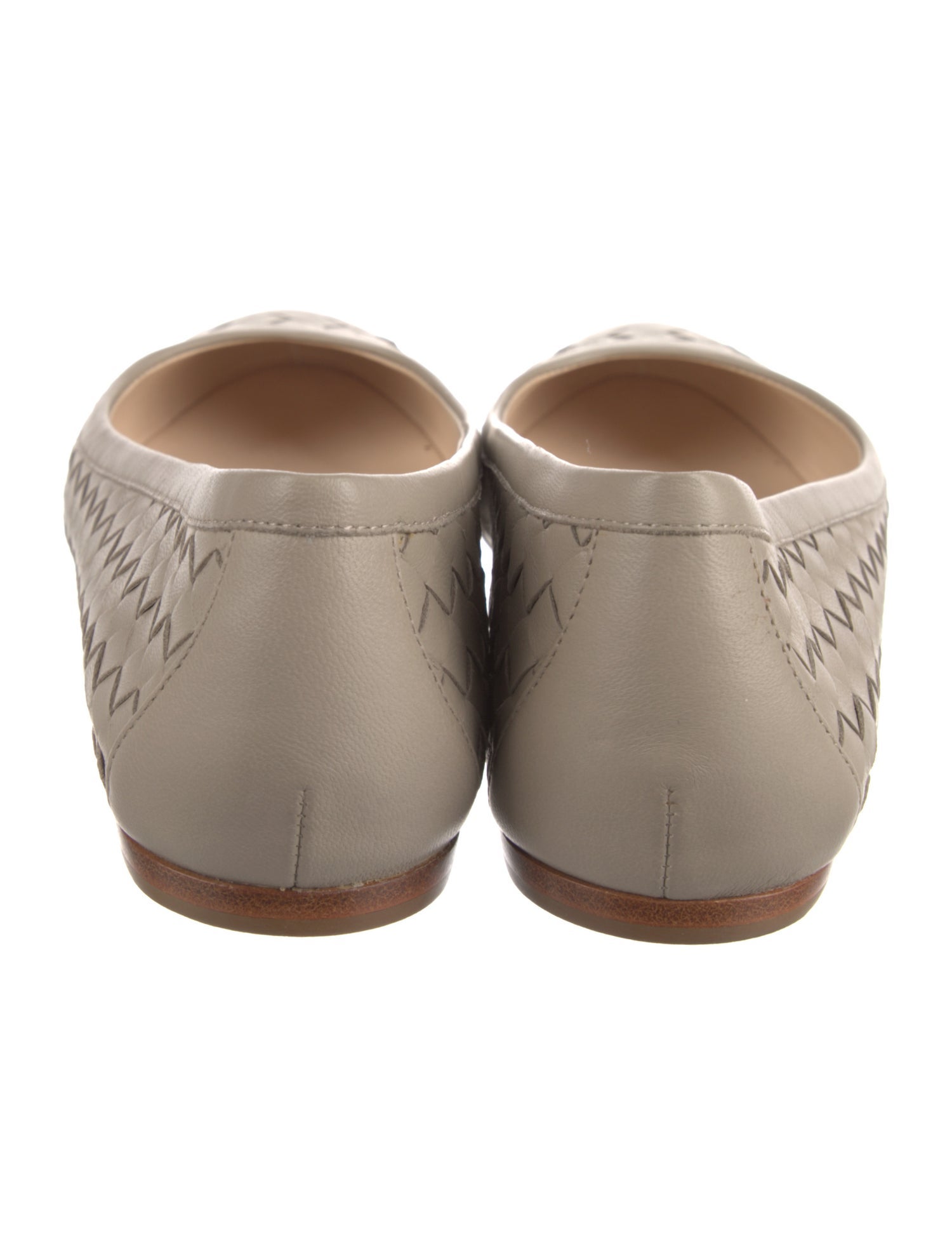 Bottega Veneta Intrecciato Weave Leather Ballet Flats